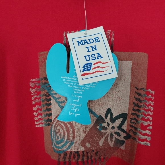 Blue Cactus Sport Red Dead Stock Sweater NWT Size L - Picture 4 of 9